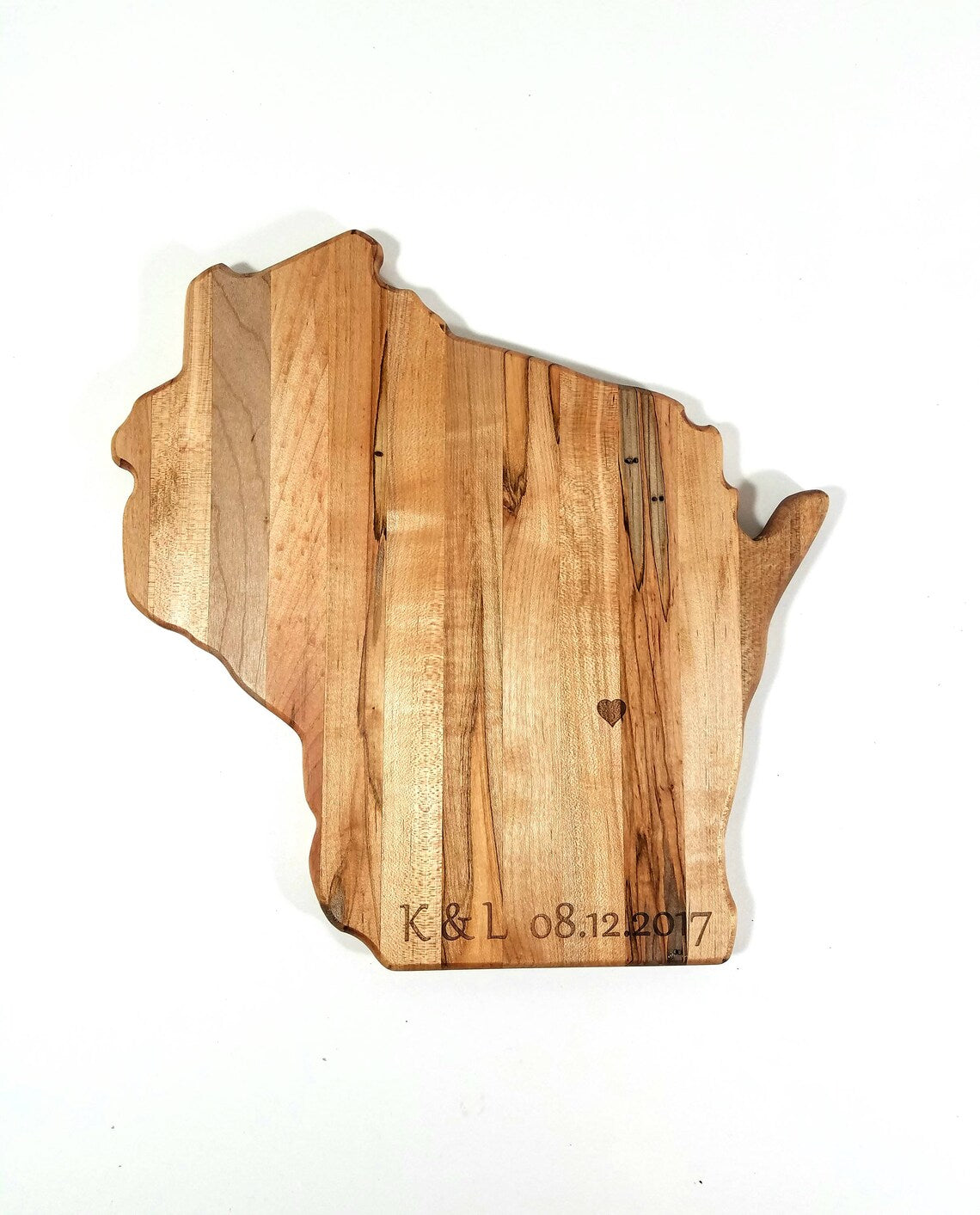 Personalized Custom Wisconsin Wooden State Cutting Board, WI Cutting Board, WI Gift