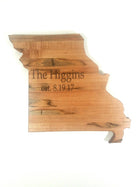Personalized Custom Missouri Wooden State Cutting Board, MO Cutting Board, MO Gift