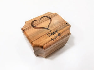 Engraved Handmade Personalized Mini Heart Urn, Small Urn, Sharable Urn, Pocket Urn, Remembrance Urn