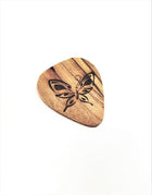 Personalized Handmade Butterfly Wooden Guitar Pick, Custom Wood Guitar Plectrum