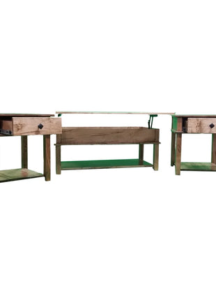 Modern Lift Handmade Hardwood Coffee Table with End Tables, Choose your wood, Farmhouse Style Coffee Table and End Tables