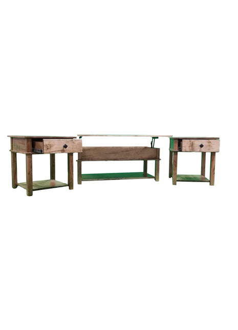 Modern Lift Handmade Hardwood Coffee Table with End Tables, Choose your wood, Farmhouse Style Coffee Table and End Tables