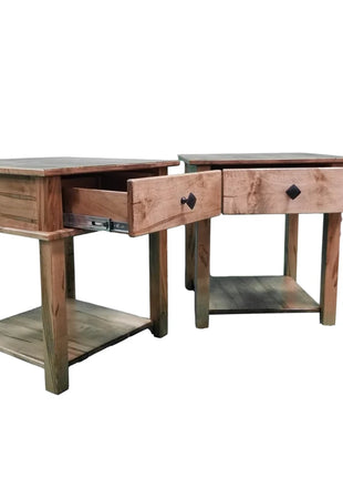 Handmade Hardwood End Tables, Rustic Farmhouse End Tables