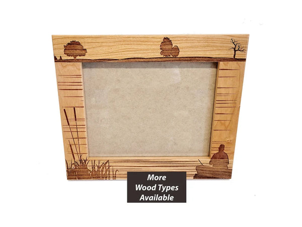 Personalized 8x10 Wooden Fishing Picture Frame Add Your Name