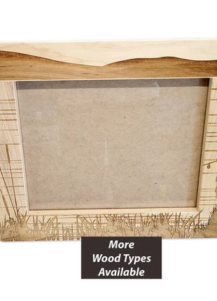 Fishing Wooden Picture Frame 8"x10" Add Text, Personalized Custom Laser Engraved