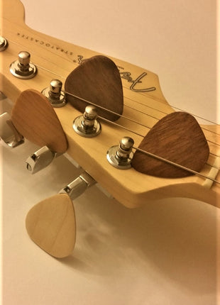 4pc Handmade Wooden Guitar Picks, Custom Wood Guitar Plectrum 4 piece set